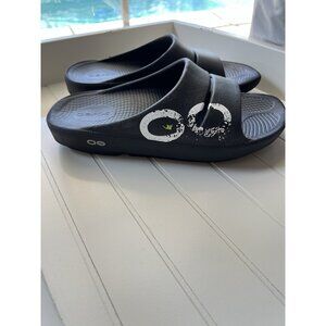 OOFOS OOahh Recovery Slide Sandals Black Women's US 8 Men’s 6
